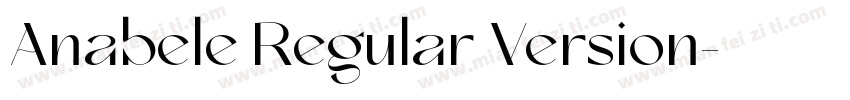 Anabele Regular Version字体转换